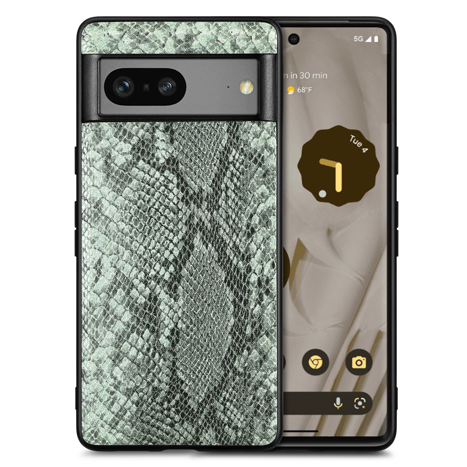 Back Shell for Google Pixel 7a Cell Phone Case Snake Texture PU Leather Coated PC TPU Cover Back Shell for Google Pixel 7a Cell Phone Case Snake Texture PU Leather Coated PC TPU Cover